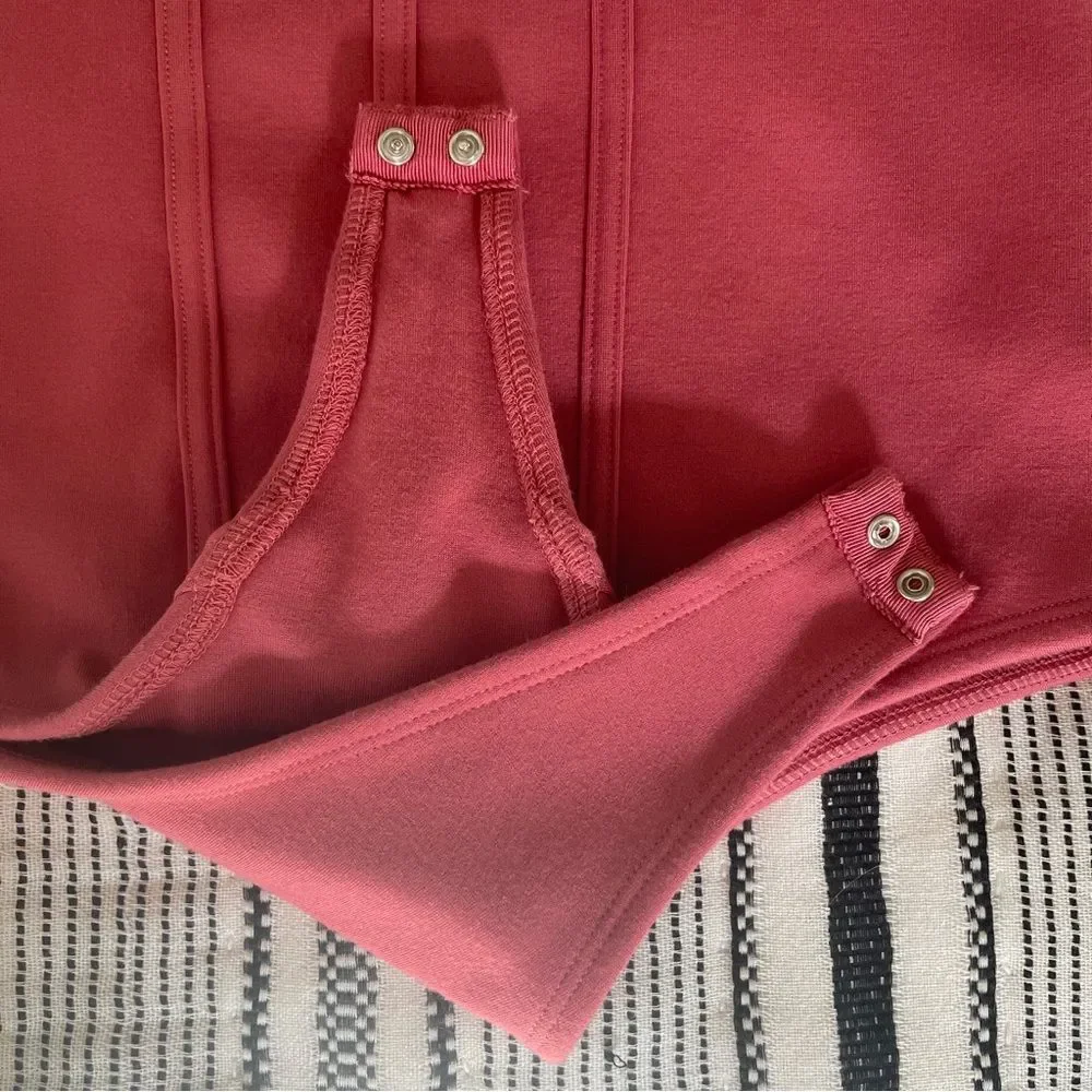 Francesca's Collections Corset Bodysuit size Small Pink Fitted Ribbed Tucked In - Picture 4 of 8